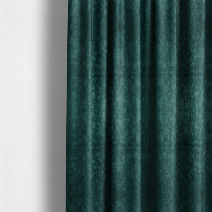 Hammersmith Velvet Pattern Teal Upholstery Fabric CTR-2290 - Made To Measure Curtains