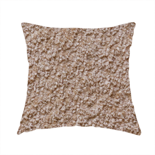 Ecuador Soft Bear Boucle Textured In Sand Brown Upholstery Fabric CTR-2292 - Handmade Cushions