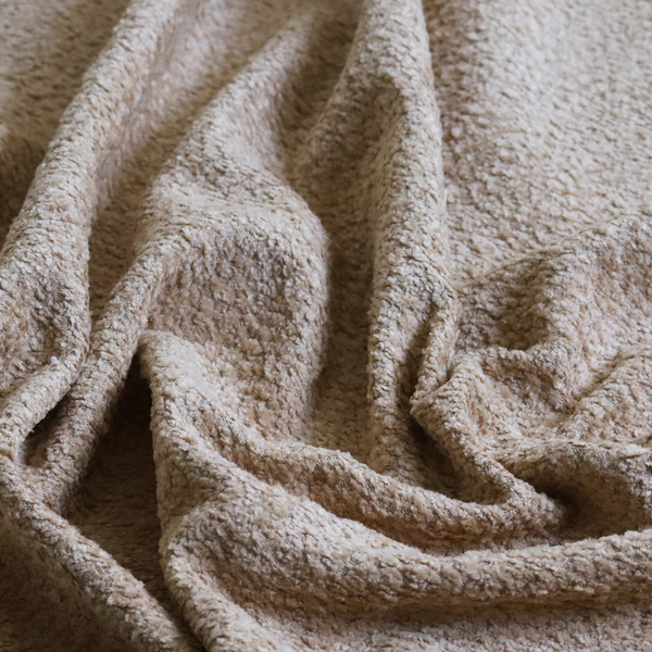Ecuador Soft Bear Boucle Textured In Sand Brown Upholstery Fabric CTR-2292