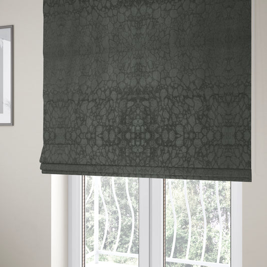 Hammersmith Velvet Pattern Grey Upholstery Fabric CTR-2293 - Roman Blinds