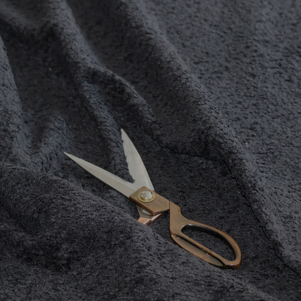 Ecuador Soft Bear Boucle Textured In Black Upholstery Fabric CTR-2296