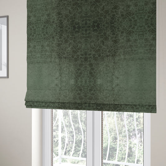 Hammersmith Velvet Pattern Green Upholstery Fabric CTR-2298 - Roman Blinds