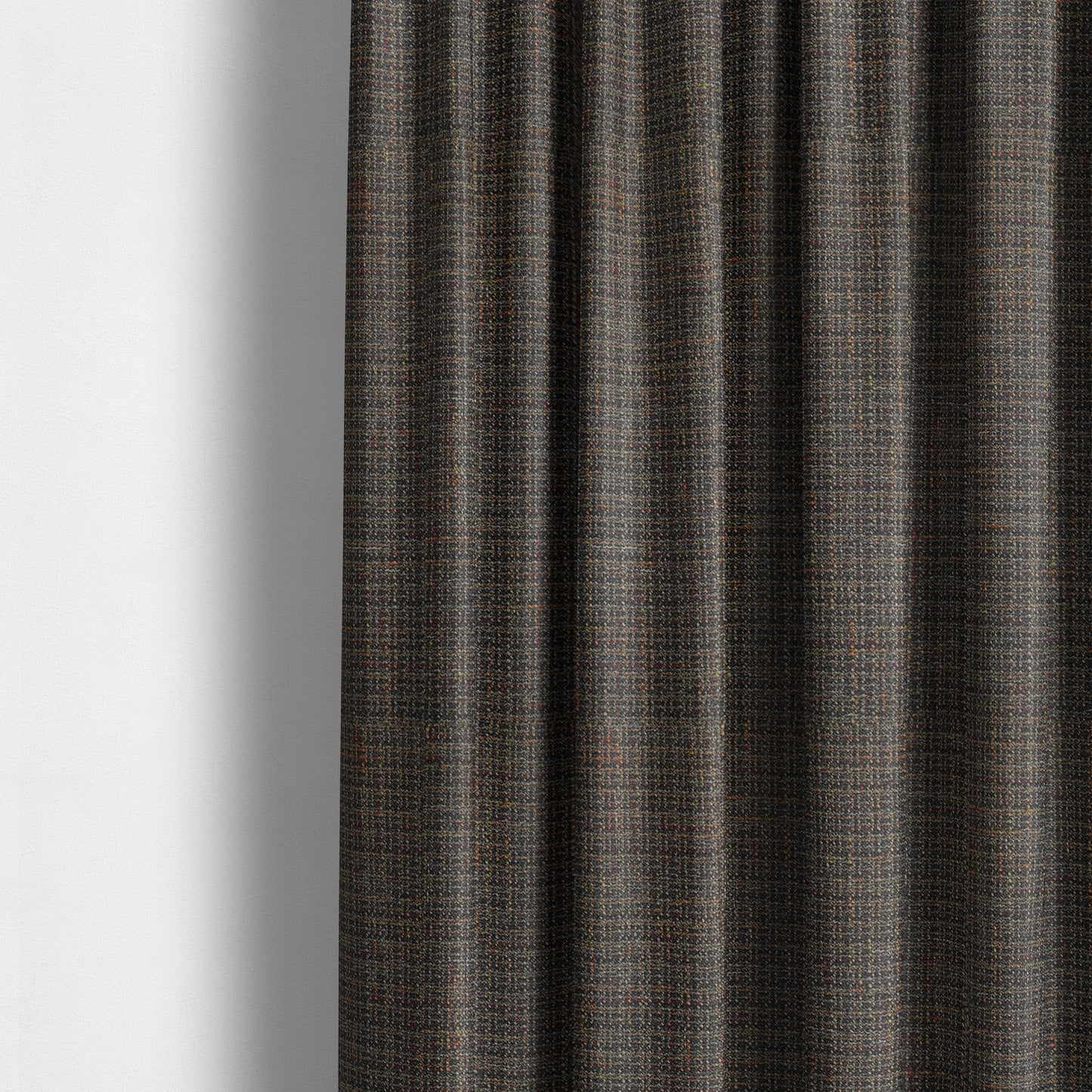 Byron Thick Durable Weave Brown Black Colour Furnishing Fabrics CTR-23 - Made To Measure Curtains