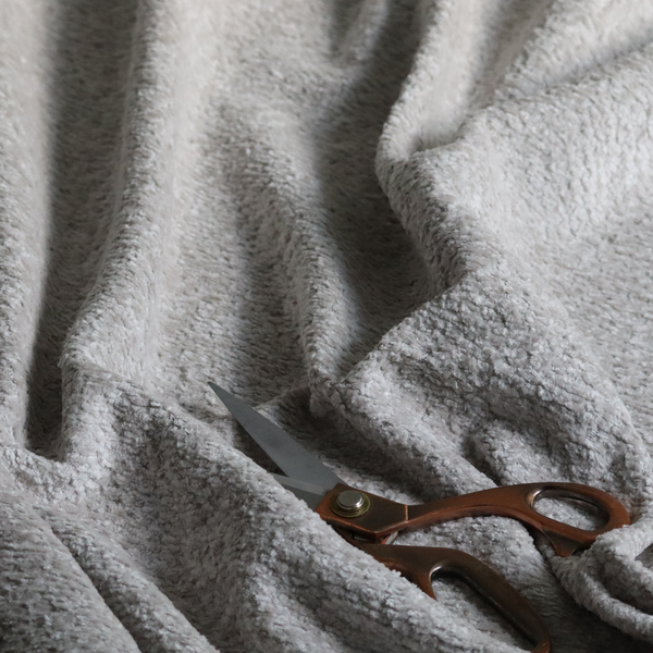 Ecuador Soft Bear Boucle Textured In Silver Upholstery Fabric CTR-2301