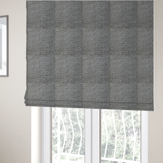 Ecuador Soft Bear Boucle Textured In Silver Upholstery Fabric CTR-2301 - Roman Blinds