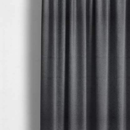 Tessuto Soft Chenille Plain Water Repellent Charcoal Grey Upholstery Fabric CTR-2305 - Made To Measure Curtains