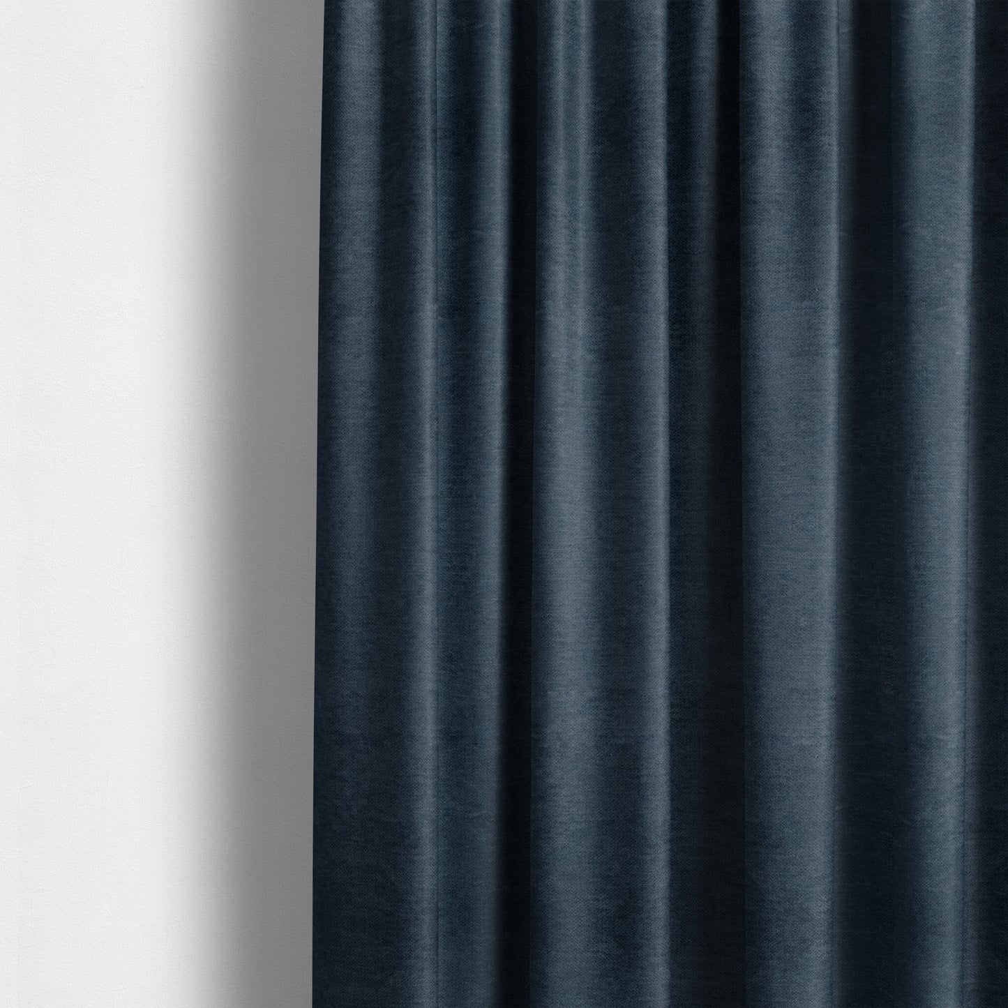 Tessuto Soft Chenille Plain Water Repellent Navy Blue Upholstery Fabric CTR-2306 - Made To Measure Curtains