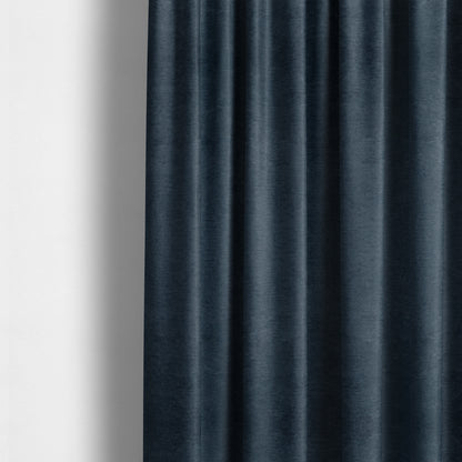 Tessuto Soft Chenille Plain Water Repellent Navy Blue Upholstery Fabric CTR-2306 - Made To Measure Curtains