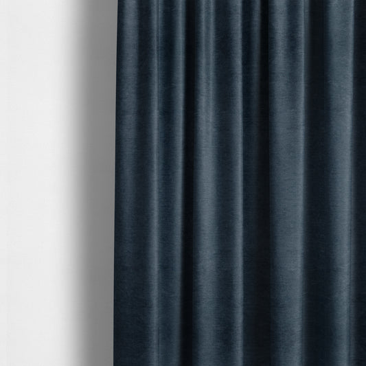 Tessuto Soft Chenille Plain Water Repellent Navy Blue Upholstery Fabric CTR-2306 - Made To Measure Curtains