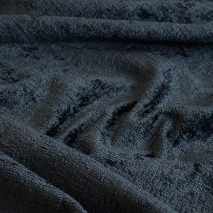 Delhi Soft Chenille Plain Textured In Black Upholstery Fabric CTR-2308