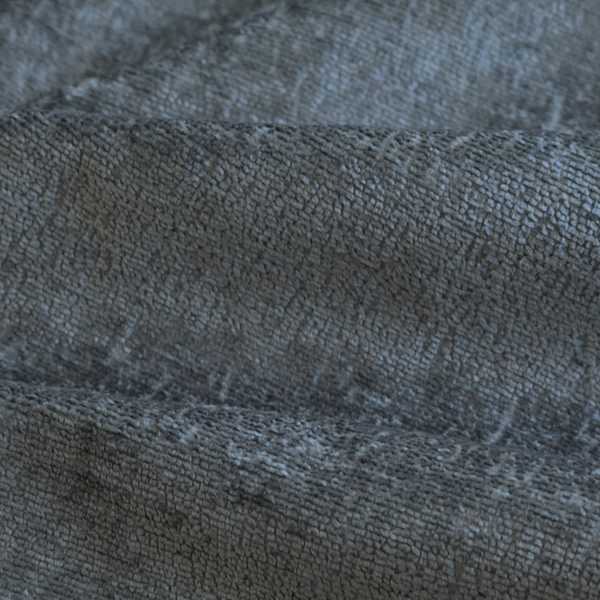 Delhi Soft Chenille Plain Textured In Dark Grey Upholstery Fabric CTR-2309