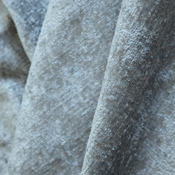 Delhi Soft Chenille Plain Textured In Silver Grey Upholstery Fabric CTR-2310