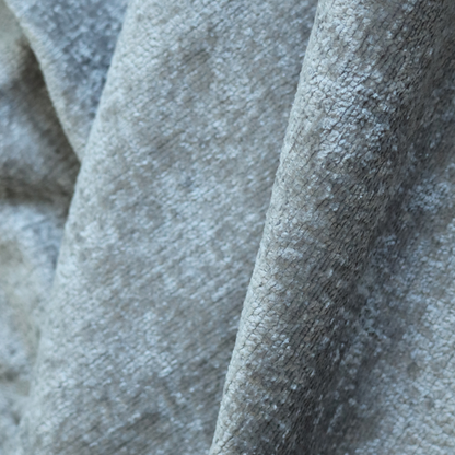 Delhi Soft Chenille Plain Textured In Silver Grey Upholstery Fabric CTR-2310