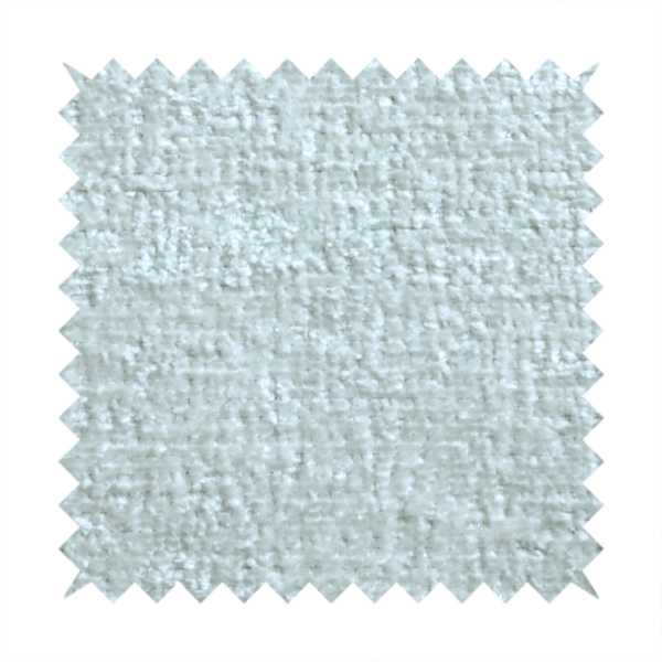 Delhi Soft Chenille Plain Textured In White Upholstery Fabric CTR-2312