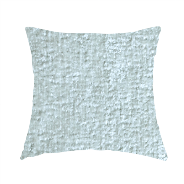 Delhi Soft Chenille Plain Textured In White Upholstery Fabric CTR-2312 - Handmade Cushions
