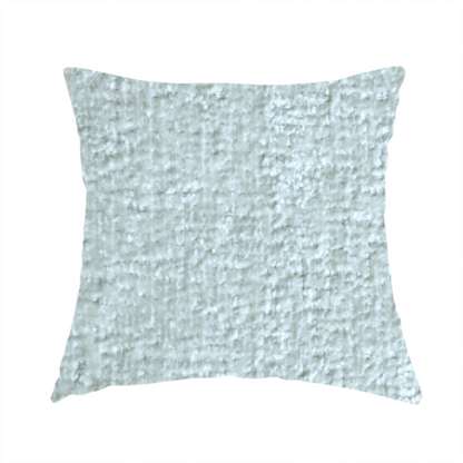 Delhi Soft Chenille Plain Textured In White Upholstery Fabric CTR-2312 - Handmade Cushions
