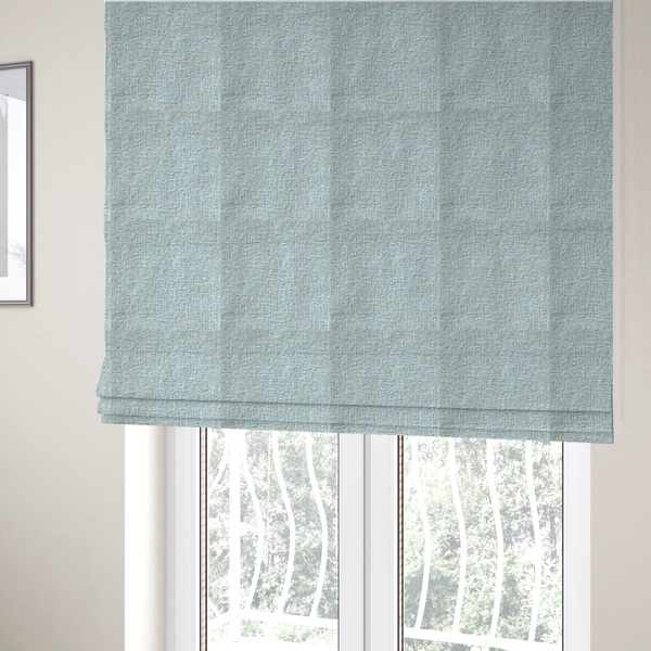 Delhi Soft Chenille Plain Textured In White Upholstery Fabric CTR-2312 - Roman Blinds