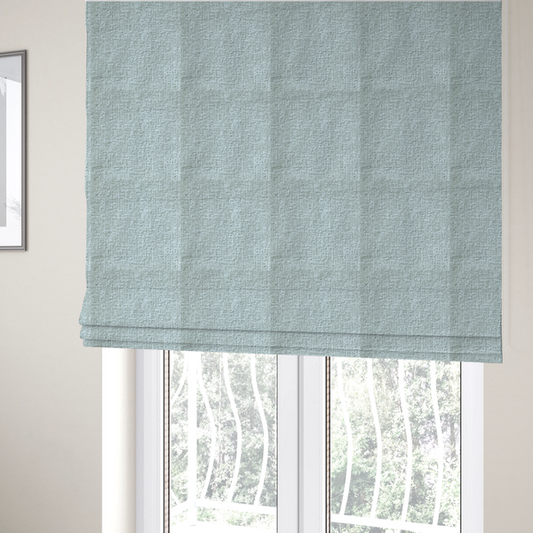 Delhi Soft Chenille Plain Textured In White Upholstery Fabric CTR-2312 - Roman Blinds