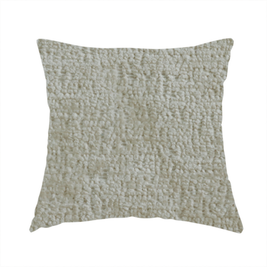 Delhi Soft Chenille Plain Textured In Cream Upholstery Fabric CTR-2313 - Handmade Cushions