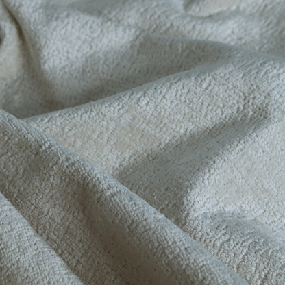 Delhi Soft Chenille Plain Textured In Cream Upholstery Fabric CTR-2313