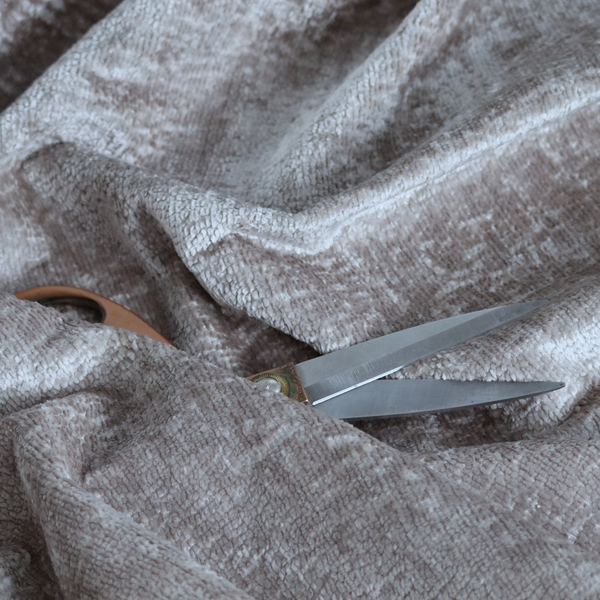 Delhi Soft Chenille Plain Textured In Mocha Upholstery Fabric CTR-2314