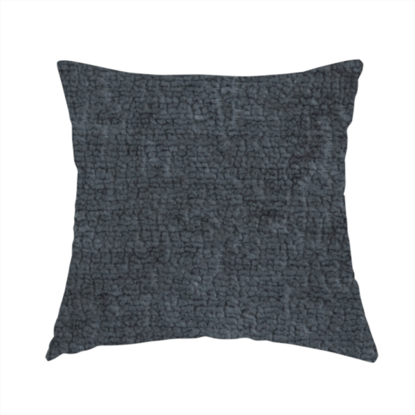 Delhi Soft Chenille Plain Textured In Charcoal Grey Upholstery Fabric CTR-2315 - Handmade Cushions