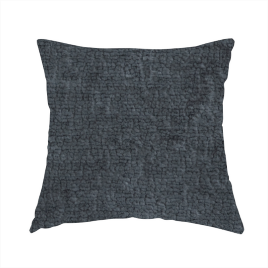 Delhi Soft Chenille Plain Textured In Charcoal Grey Upholstery Fabric CTR-2315 - Handmade Cushions