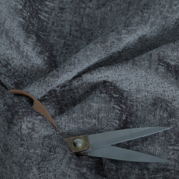 Delhi Soft Chenille Plain Textured In Charcoal Grey Upholstery Fabric CTR-2315 - Roman Blinds