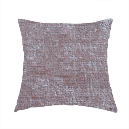 Delhi Soft Chenille Plain Textured In Pink Upholstery Fabric CTR-2316 - Handmade Cushions