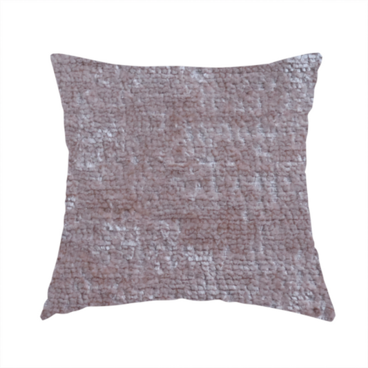 Delhi Soft Chenille Plain Textured In Pink Upholstery Fabric CTR-2316 - Handmade Cushions