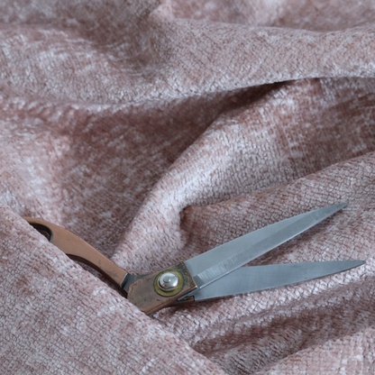 Delhi Soft Chenille Plain Textured In Pink Upholstery Fabric CTR-2316