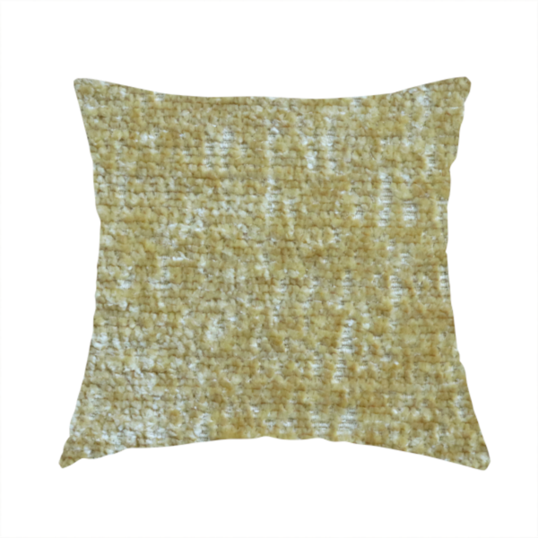 Delhi Soft Chenille Plain Textured In Yellow Upholstery Fabric CTR-2317 - Handmade Cushions