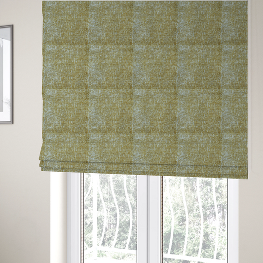 Delhi Soft Chenille Plain Textured In Yellow Upholstery Fabric CTR-2317 - Roman Blinds