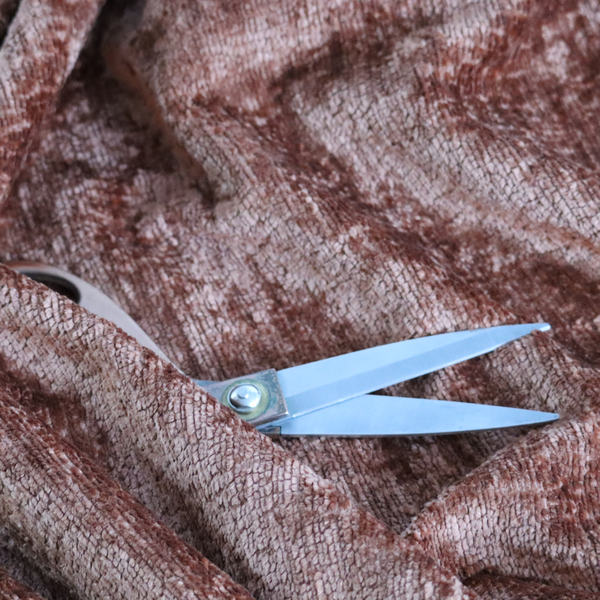 Delhi Soft Chenille Plain Textured In Orange Upholstery Fabric CTR-2318