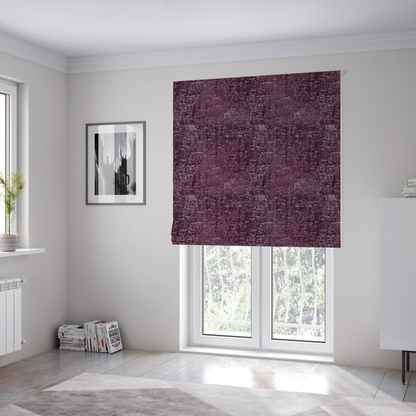 Delhi Soft Chenille Plain Textured In Red Upholstery Fabric CTR-2319 - Roman Blinds
