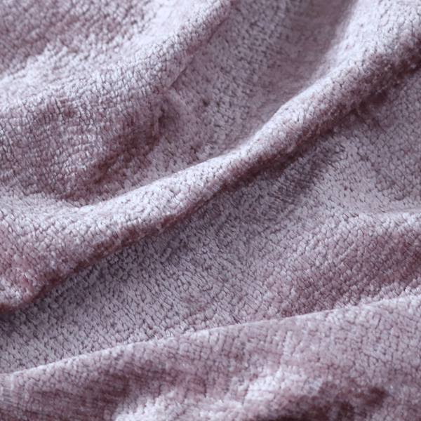 Delhi Soft Chenille Plain Textured In Dusty Pink Upholstery Fabric CTR-2320