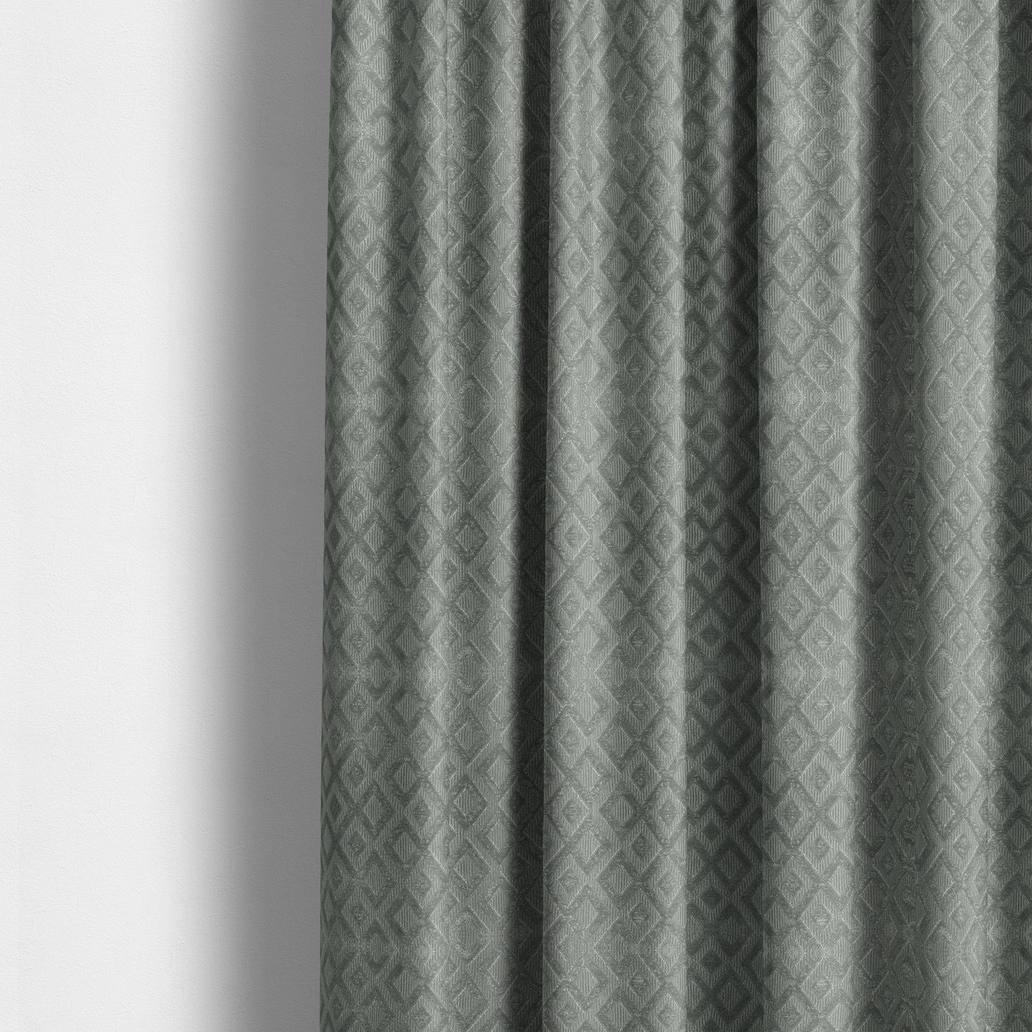 Camden Velvet Geometric Inspired Silver Upholstery Fabric CTR-2320 - Made To Measure Curtains