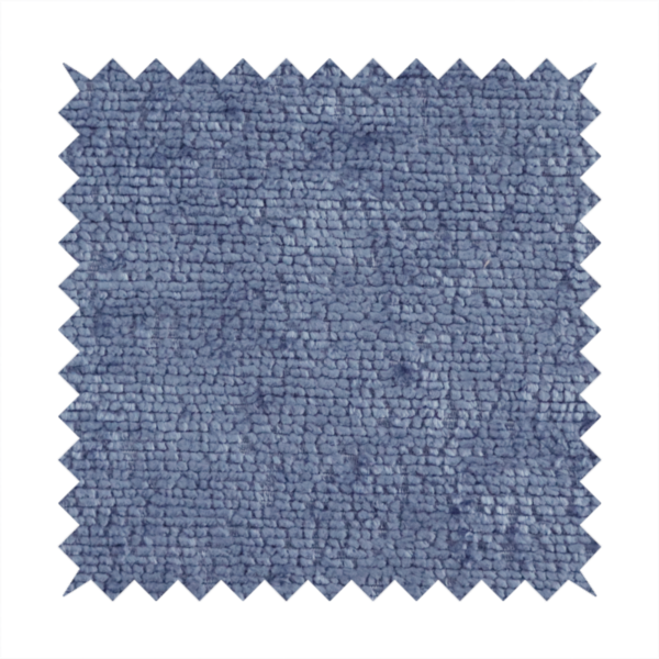 Delhi Soft Chenille Plain Textured In Blue Upholstery Fabric CTR-2321