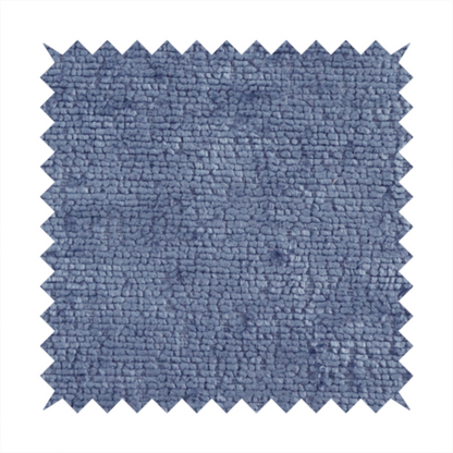 Delhi Soft Chenille Plain Textured In Blue Upholstery Fabric CTR-2321