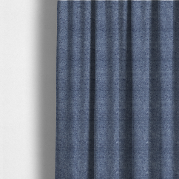 Delhi Soft Chenille Plain Textured In Blue Upholstery Fabric CTR-2321 - Made To Measure Curtains