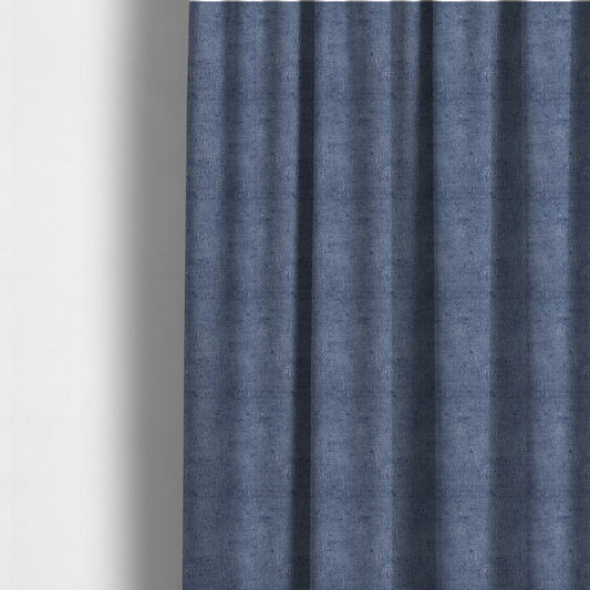 Delhi Soft Chenille Plain Textured In Blue Upholstery Fabric CTR-2321 - Made To Measure Curtains