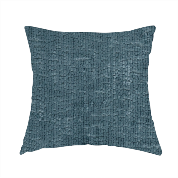 Delhi Soft Chenille Plain Textured In Teal Upholstery Fabric CTR-2322 - Handmade Cushions