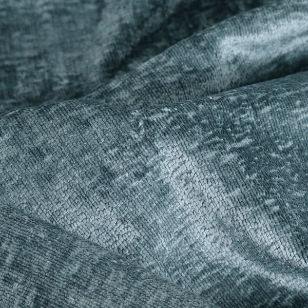 Delhi Soft Chenille Plain Textured In Teal Upholstery Fabric CTR-2322