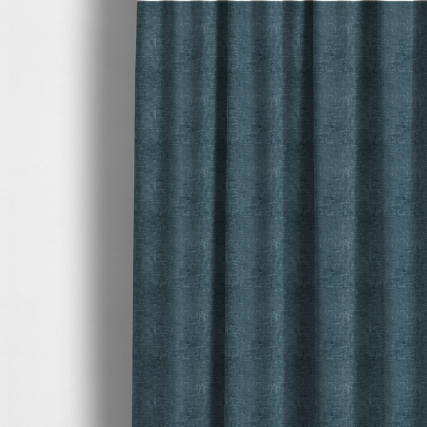 Delhi Soft Chenille Plain Textured In Teal Upholstery Fabric CTR-2322 - Made To Measure Curtains