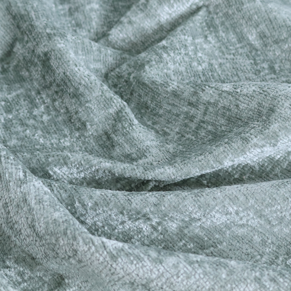 Delhi Soft Chenille Plain Textured In Mint Green Upholstery Fabric CTR-2323