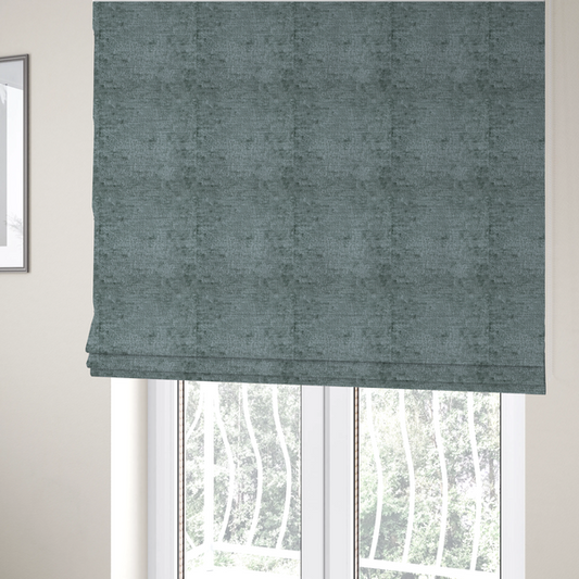Delhi Soft Chenille Plain Textured In Mint Green Upholstery Fabric CTR-2323 - Roman Blinds