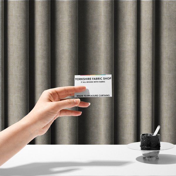 Parson Soft Velour Printed Weave Effect Upholstery Fabric Cream Colour CTR-2325 - Made To Measure Curtains