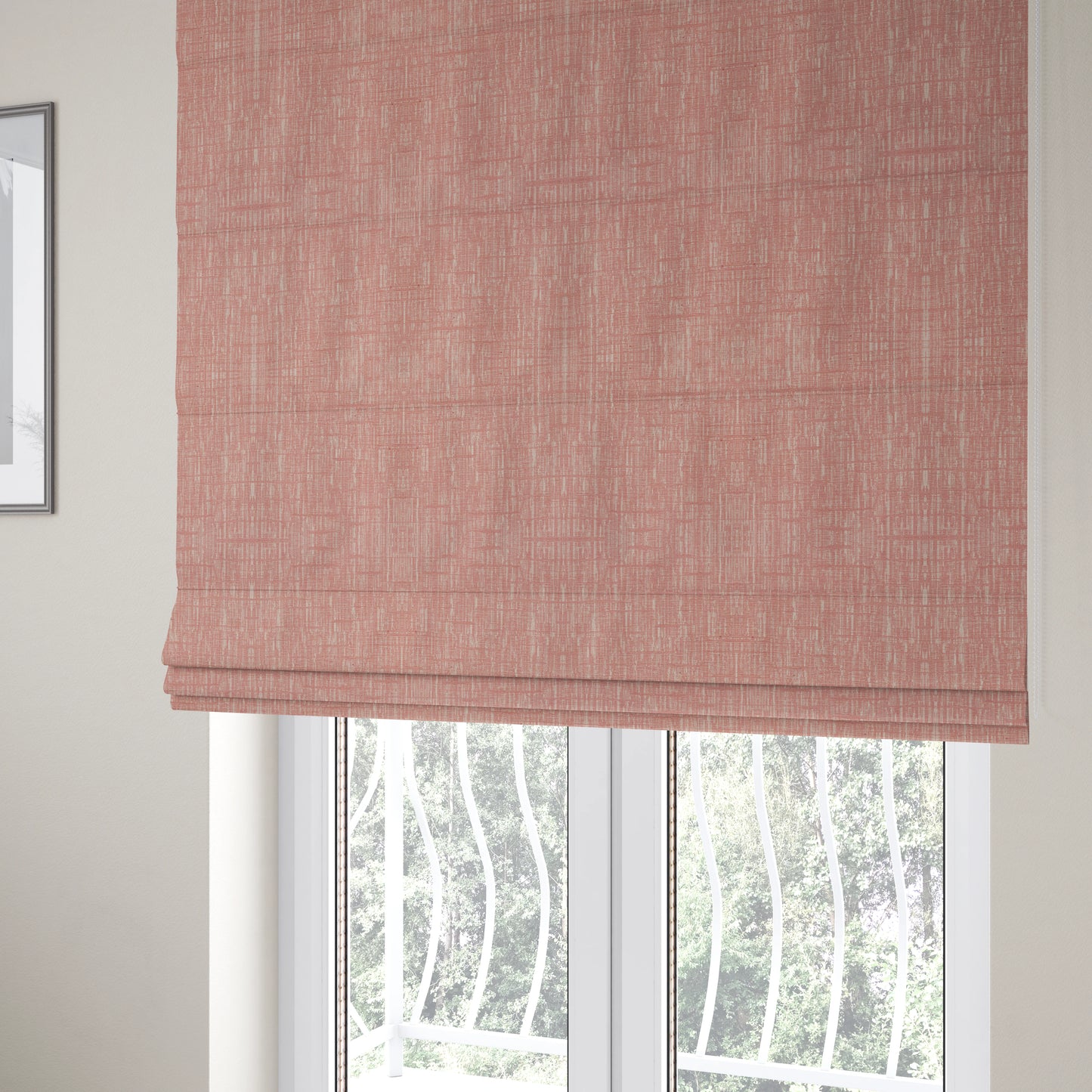 Vienna Semi Plain Chenille Pink Upholstery Fabric CTR-2329 - Roman Blinds