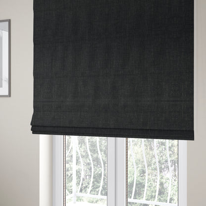 Vienna Semi Plain Chenille Dark Grey Upholstery Fabric CTR-2339 - Roman Blinds