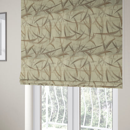 Budapest Abstract Pattern Brown Colour Upholstery Fabric CTR-2341 - Roman Blinds